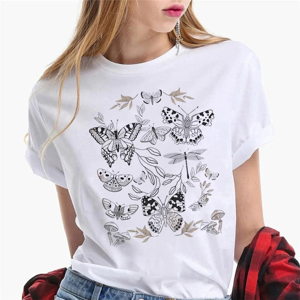 Camisetas de mujer Camisetas de diseño gráfico Camisetas de chica Harajuku Cl