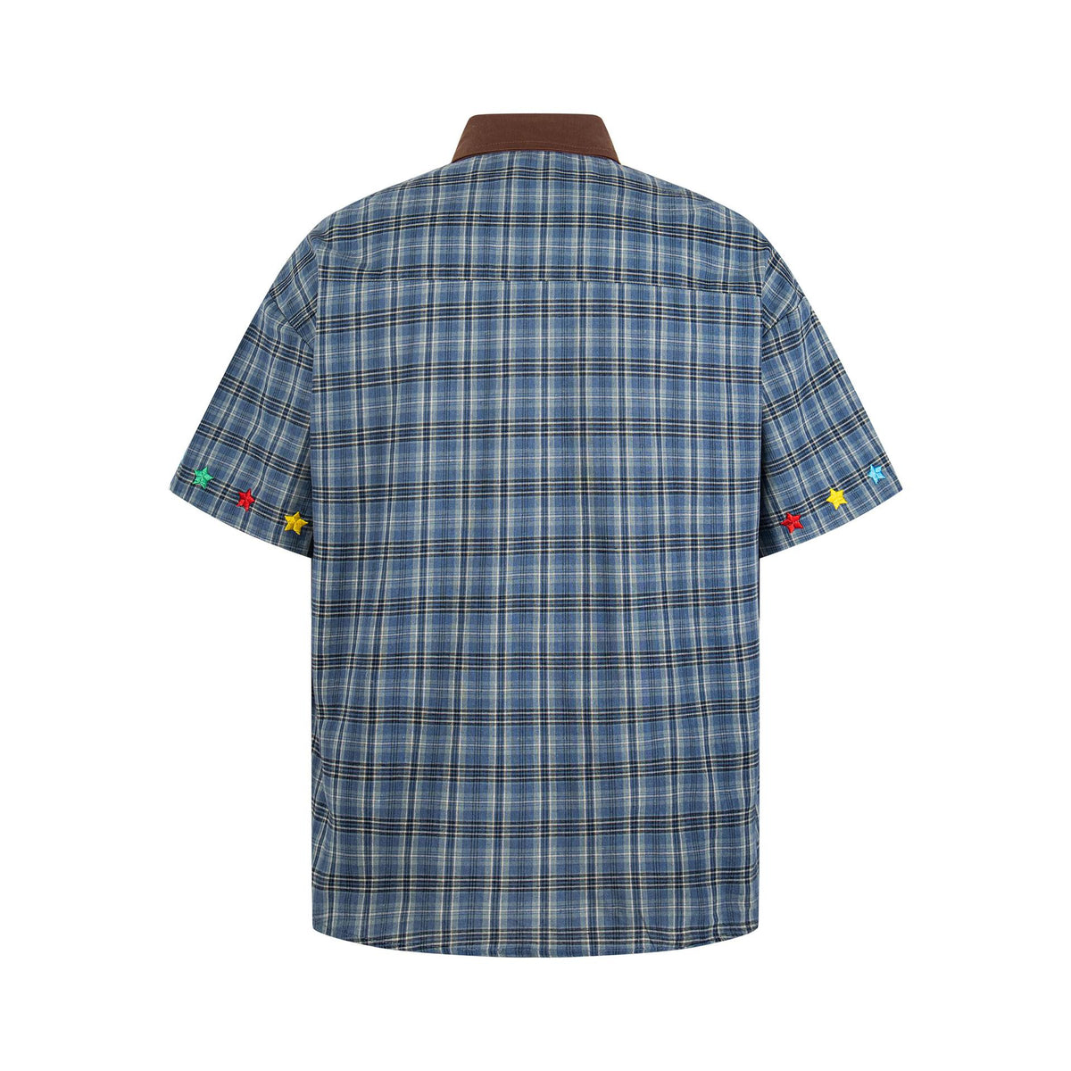 Letter butterfly embroidered short sleeved shirt