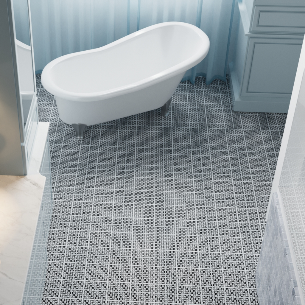 12 x 12 inch gray interlocking deck tiles, plastic waterproof, weighing up to 6613 pounds, with a rose pattern pack of 12 by eprolo