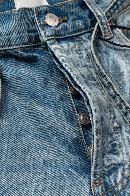 Men's Washed Graffiti Print Denim Bermuda Shorts by eprolo