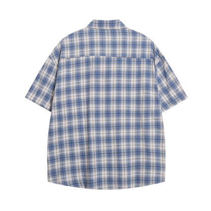 Camisa bordada de manga corta