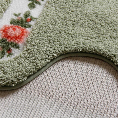 Shower Pad Mat Rug Bathroom Mats Set Coral Velvet Soft Toilet Carpet by eprolo