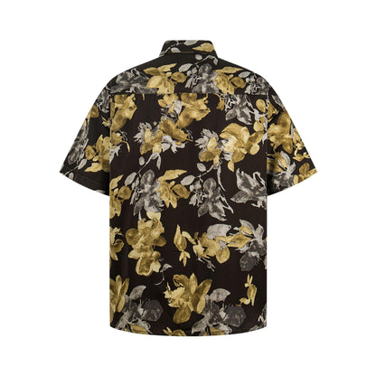 Floral printed short sleeved shirt