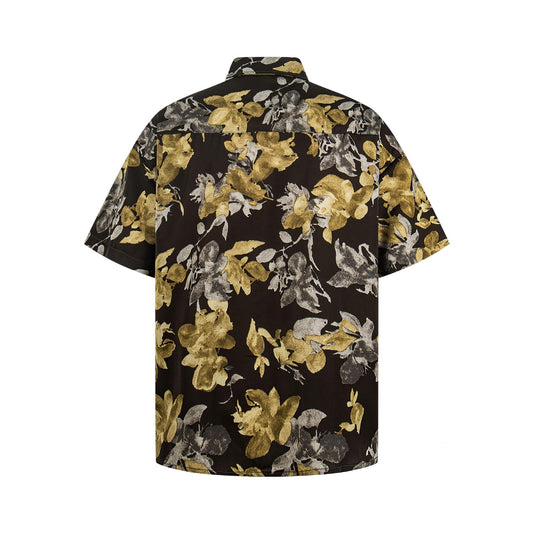 Floral printed short sleeved shirt