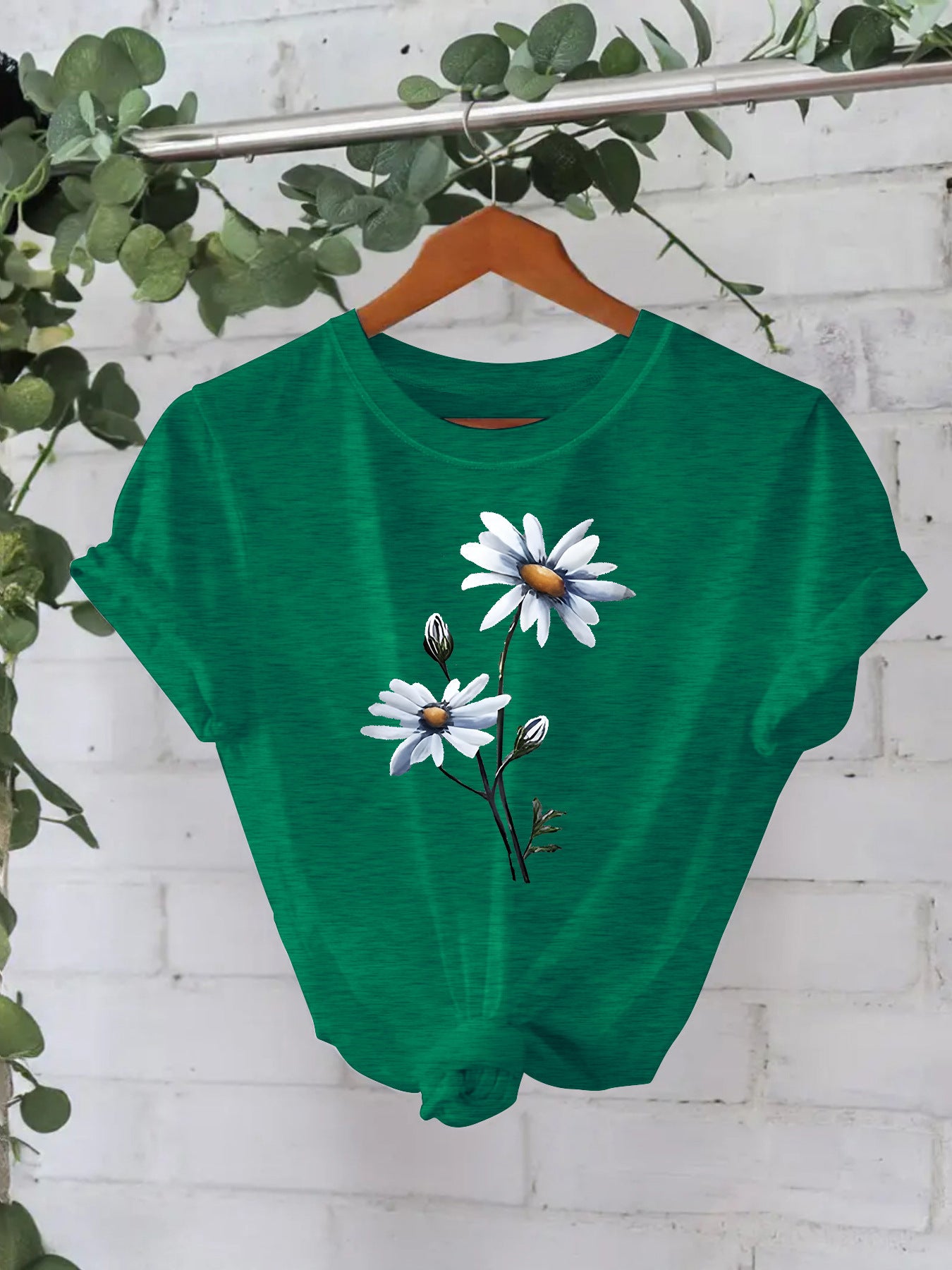 Floral printed T-shirt short sleeved shirt