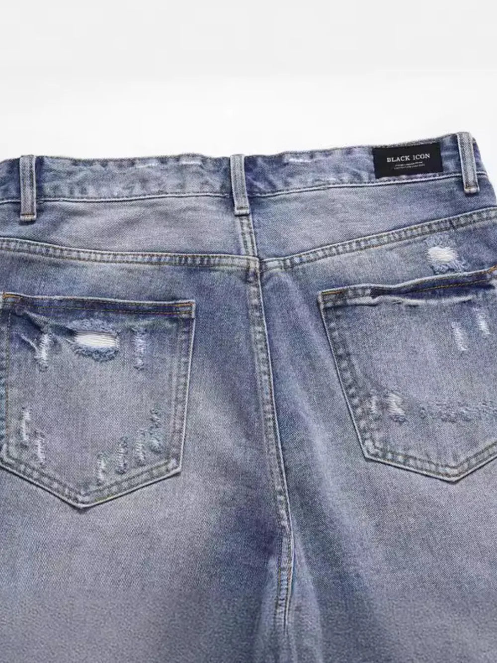 Bermudas vaqueras desgastadas para hombre