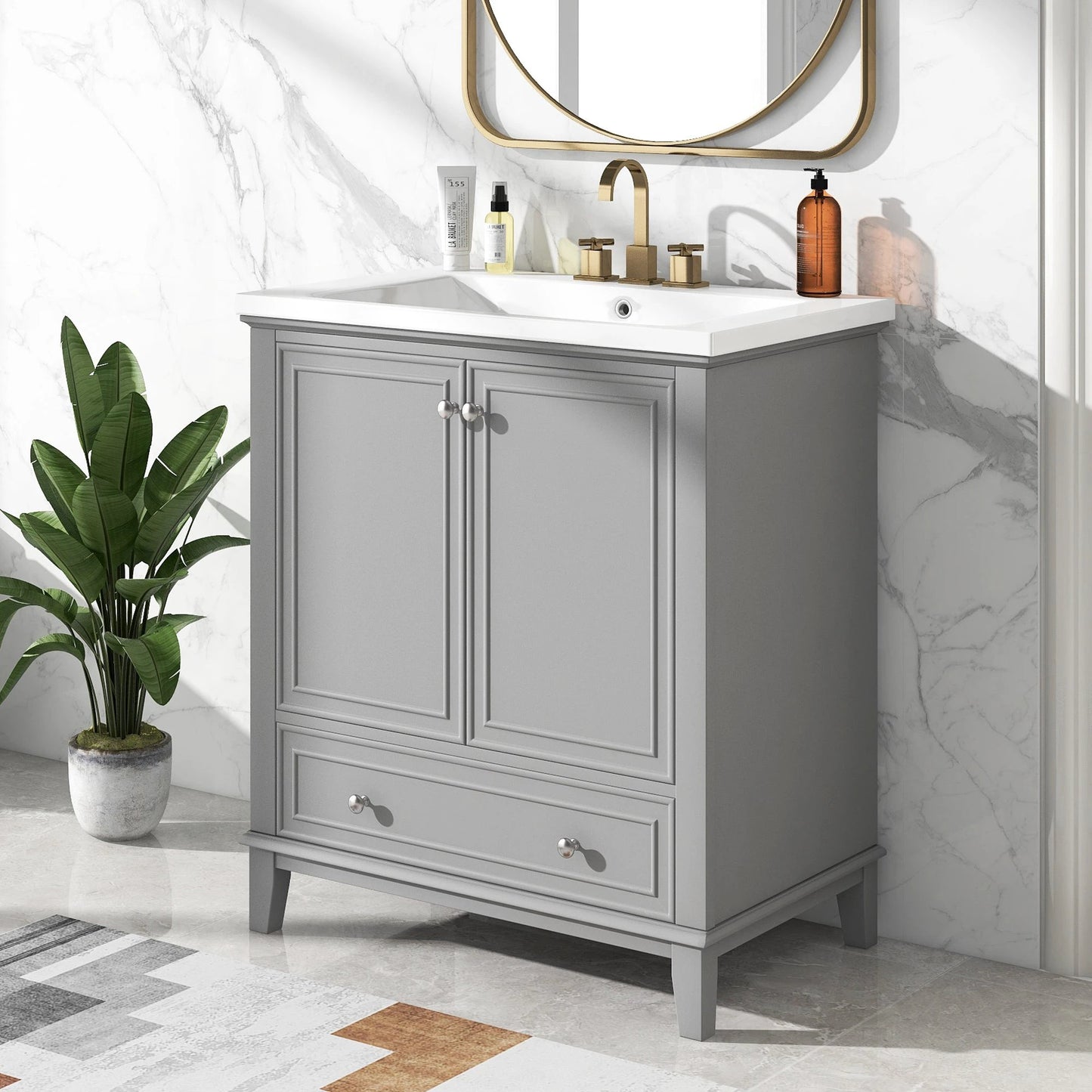 30inchgrey Bathroom Vanity with Sink by eprolo