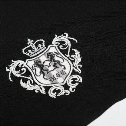 Polo de retazos a rayas con contraste