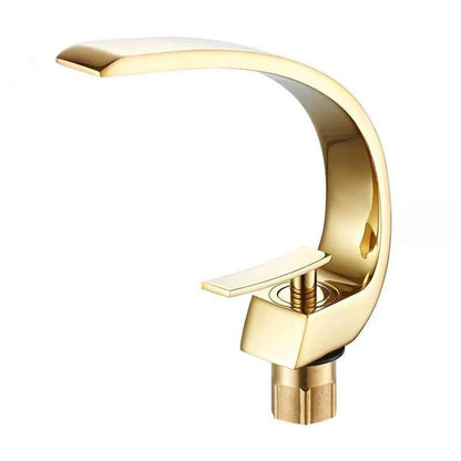 Black all copper single hole cold and hot faucet creative sink for washing hands and faces under the table by eprolo
