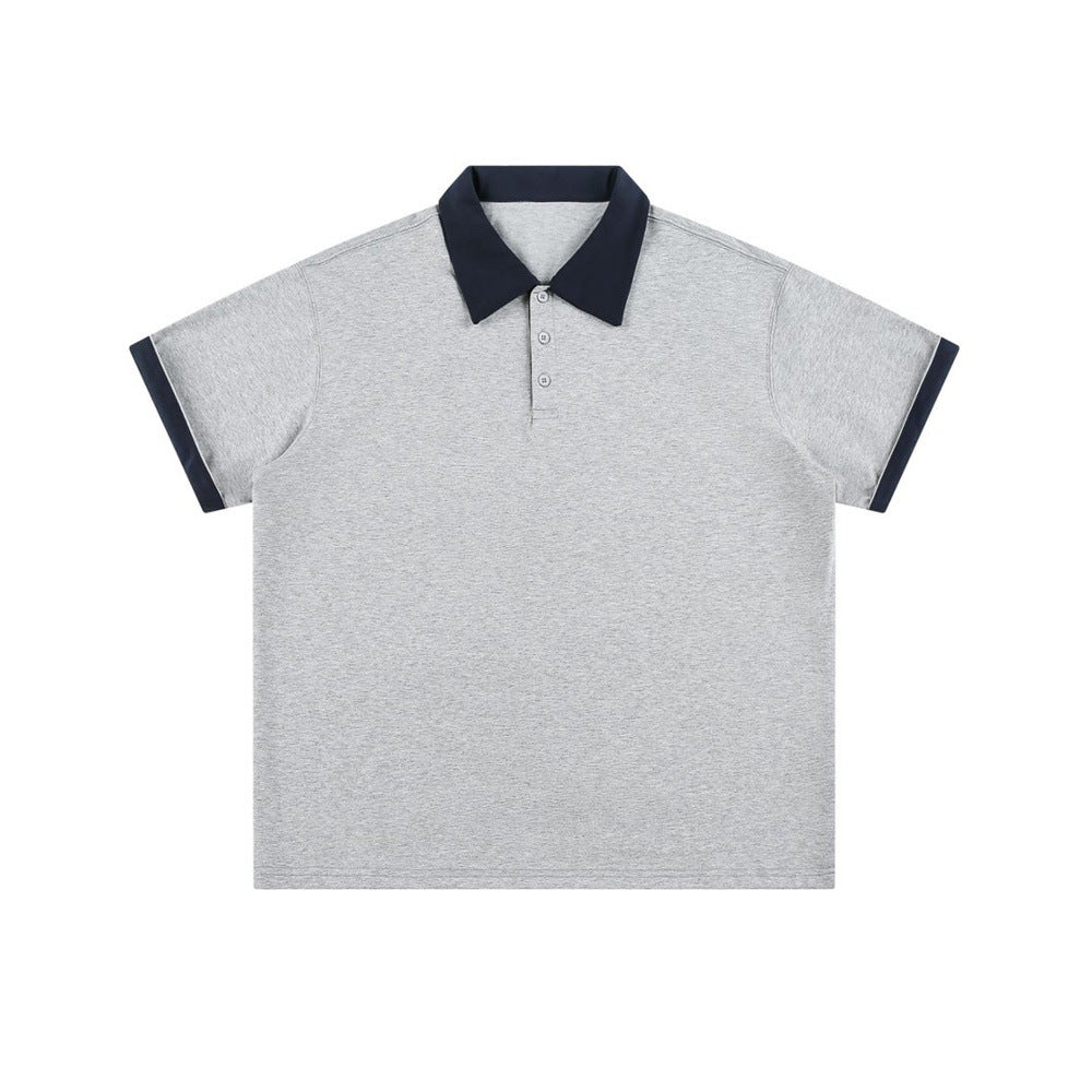 Loose half sleeved polo shirt