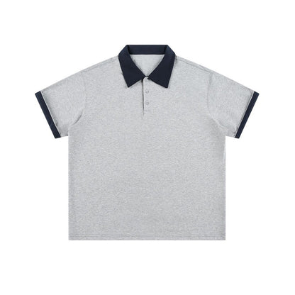Loose half sleeved polo shirt
