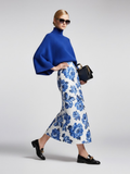 Electric Blue Relaxed-Fit Knit Sweater with Perkins Collar • BYMANYC ® New York-0