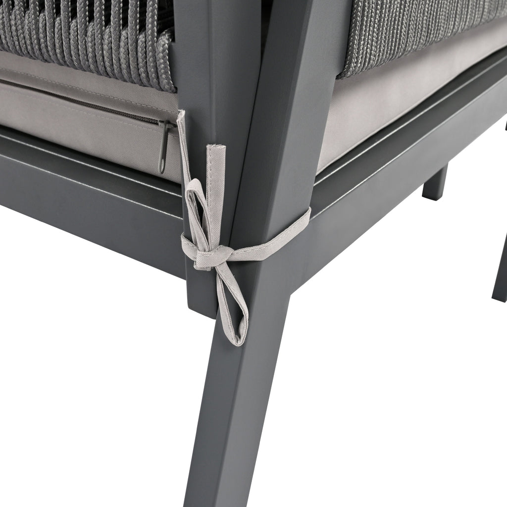 Outdoor Furniture with Tempered Glass Table