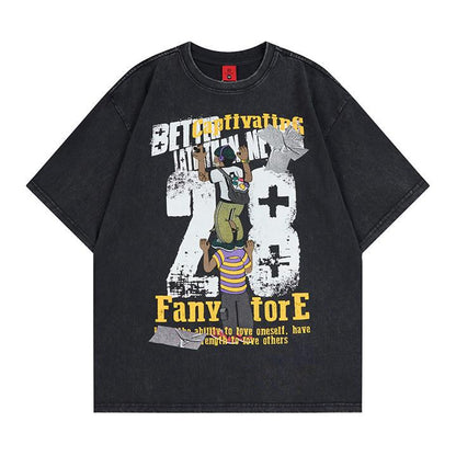 Graffiti short sleeved T-shirt