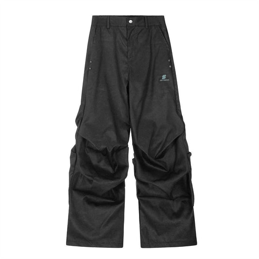 Textured Pleated Work Pants by eprolo