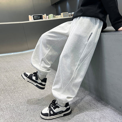 Boys' Solid Color Casual Sweatpants Spring Autumn Joggers