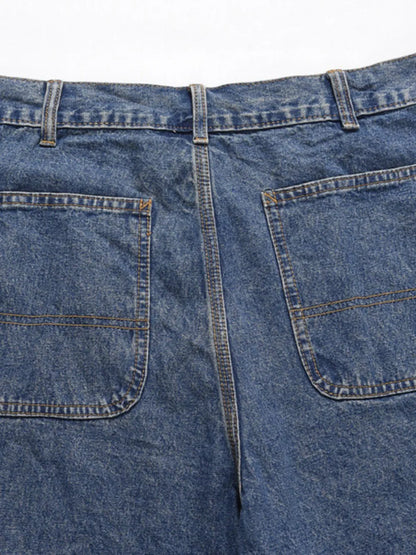 Bermudas de mezclilla lavada para hombre