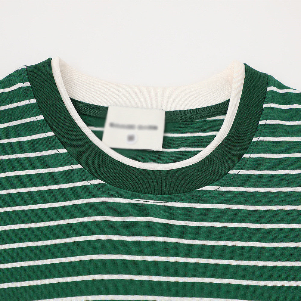 Loose striped short sleeved t-shirt