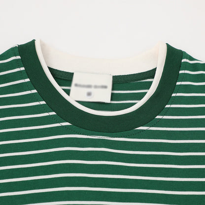 Loose striped short sleeved t-shirt