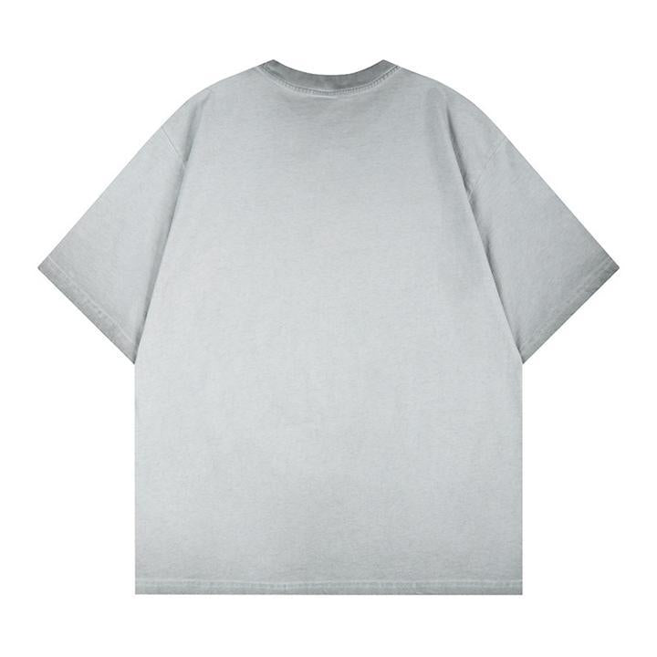 Portrait printed short sleeved shirt