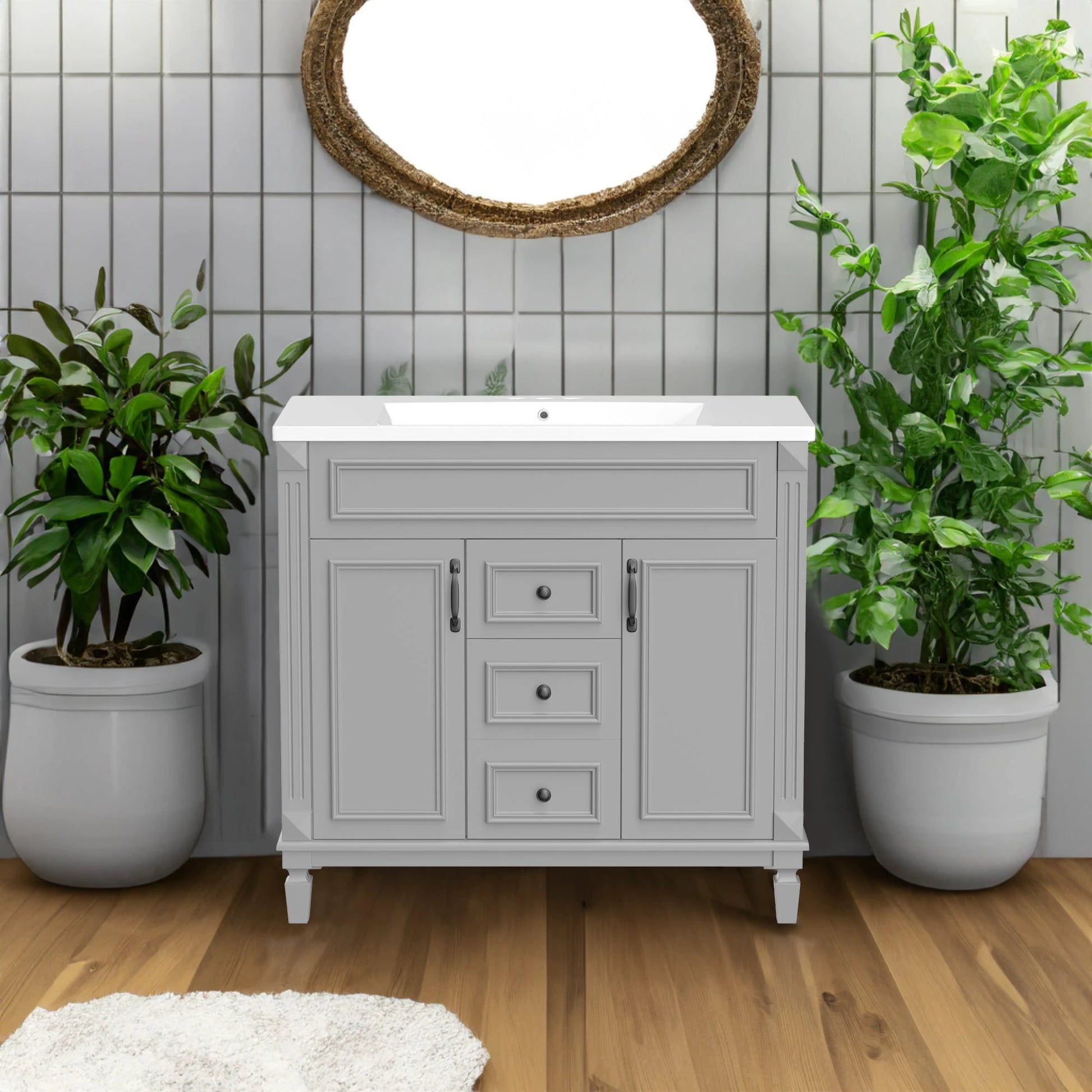 36'' Bathroom Vanity with Top Sink by eprolo