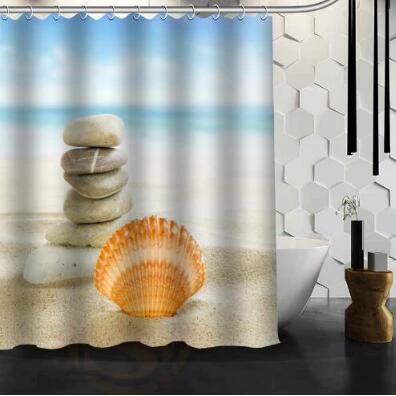 Waterproof Shower Curtain Bathroom Curtain Beach Spa Shower Curtain by eprolo