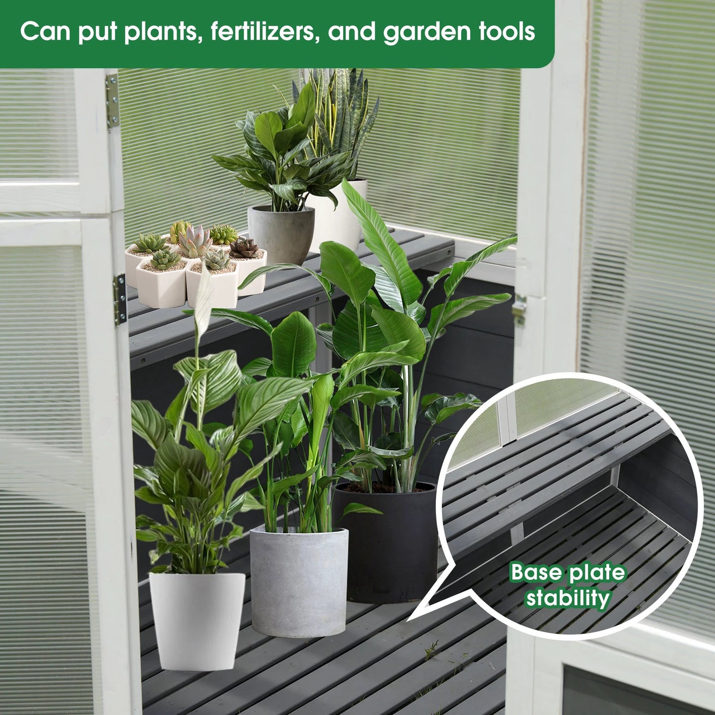 76''x48''x86'' Polycarbonate Greenhouse by eprolo