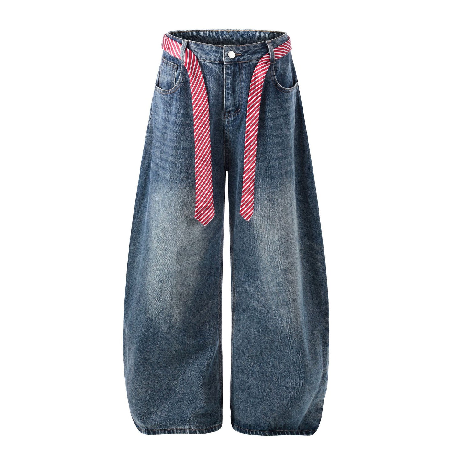 Pantalones vaqueros de mujer de talle alto, corte holgado, caída fluida, pierna ancha, versátiles, efecto adelgazante, hasta el suelo, tipo Knife Pants