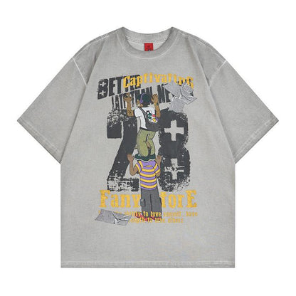 Graffiti short sleeved T-shirt