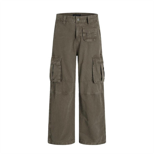 Loose Wide Leg Straight Leg Pants by eprolo