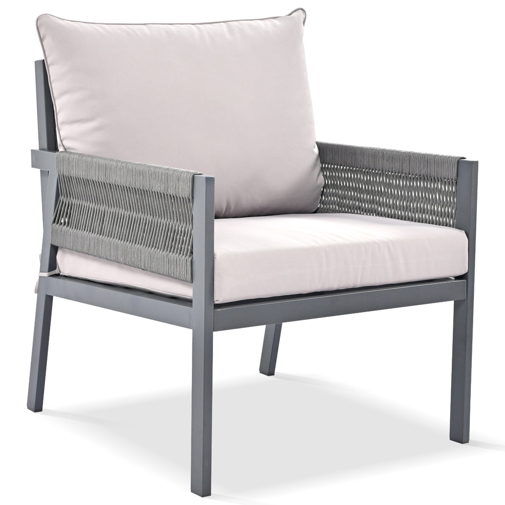Outdoor Furniture with Tempered Glass Table
