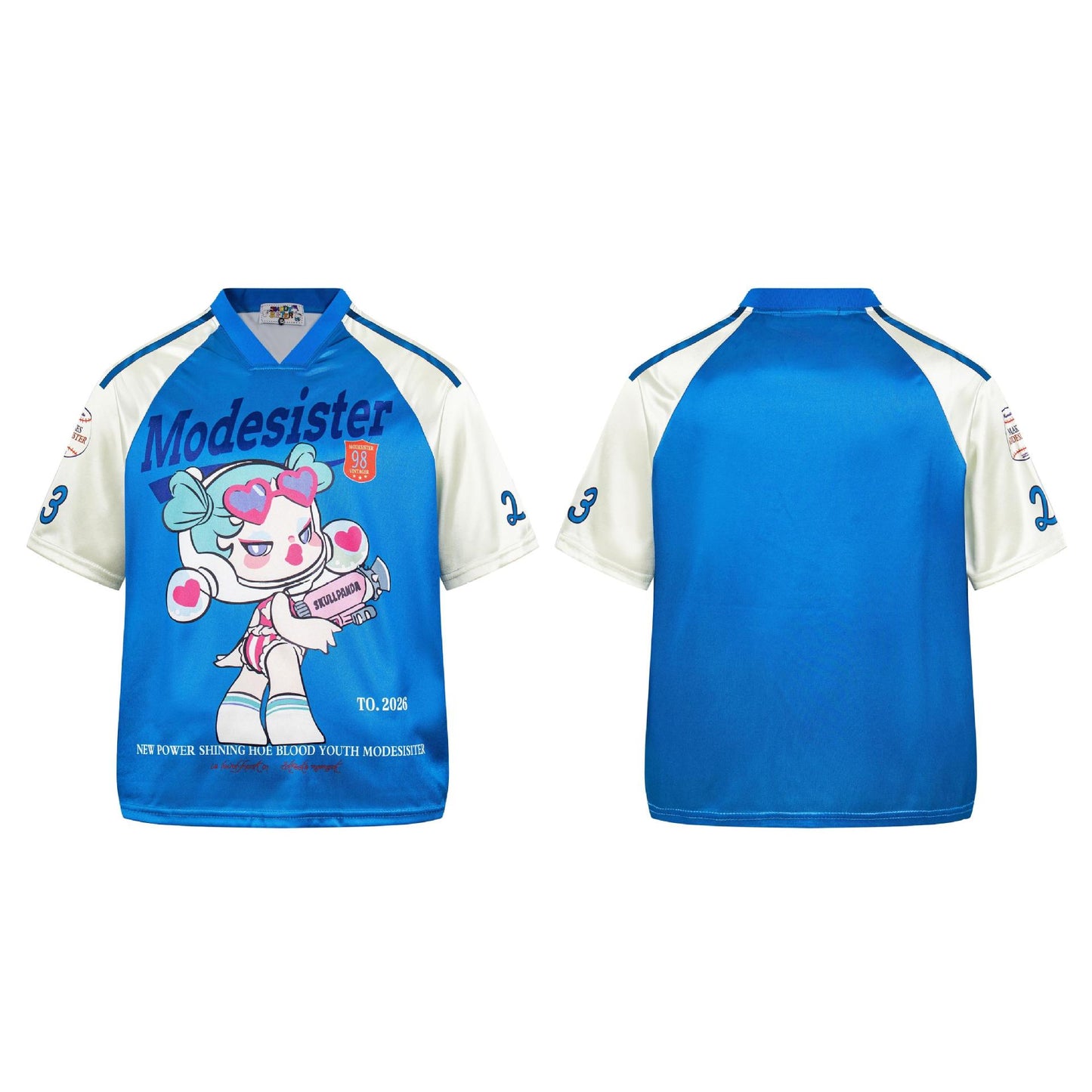 Cartoon character printed short sleeved T-shirt