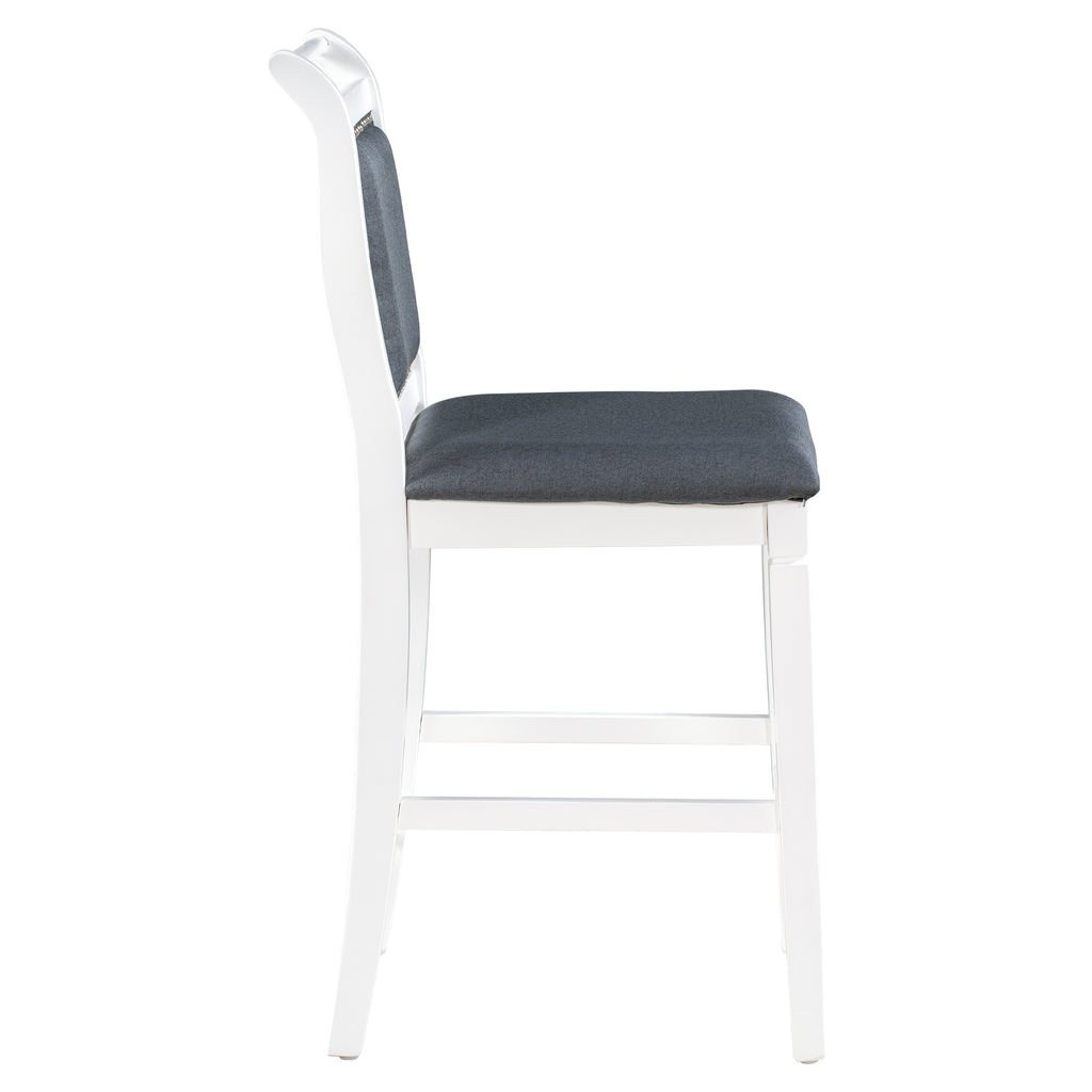 Juego de mesa de comedor de altura de mostrador de madera de 3 piezas con hojas abatibles