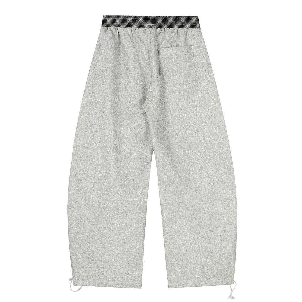 Sanskrit Letter Printed Silhouette Curved Knife Casual Pants by eprolo