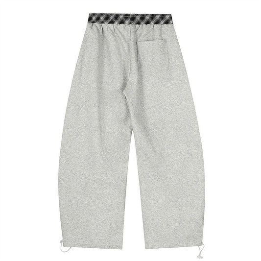 Sanskrit Letter Printed Silhouette Curved Knife Casual Pants by eprolo
