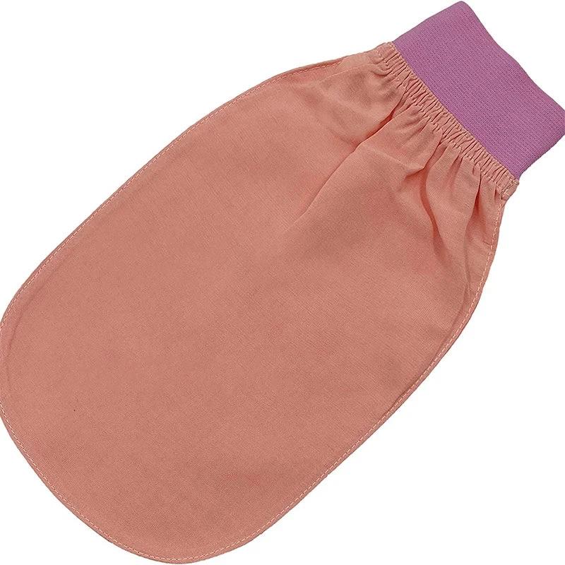 Silk exfoliating face wash and beauty towel, soft and exfoliating, bath and scrubbing, silk bath and face wash gloves by eprolo