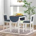 Juego de mesa de comedor de altura de mostrador de madera de 3 piezas con hojas abatibles