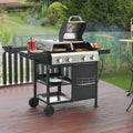 Barbecue grill à gaz 2+2 multifonctionnel et couvert