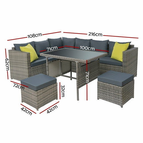 Outdoor Furniture Patio Set Dining Sofa Table Chair Lounge