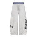 Letter Printed Curved Knife Casual Pants by eprolo