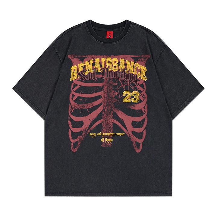 Camiseta de manga corta con calavera