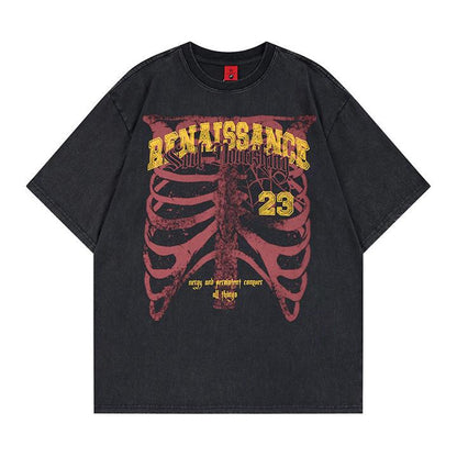 Camiseta de manga corta con calavera