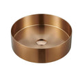 Wash Basin 304 15x15x4 Inch Rose Gold Stainless Steel Table Top For Bathroom-0