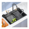 Smart Waterfall (30 x18 x 10) Inch Premium Stainless Steel Kitchen Sink Black-0