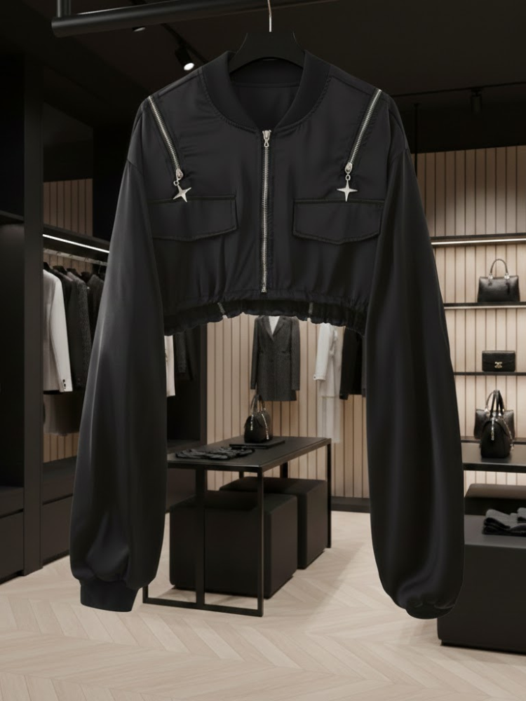 Galactic Streetwear Cropped Bomber • CHELSEA New Collection BYMANYC ® New York-1