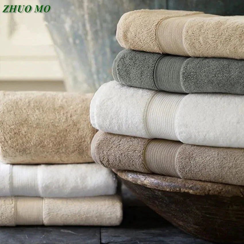Egyptian Cotton beach towel Terry Bath Towels bathroom 70*140cm 650g Thick Luxury Solid for SPA Bathroom Bath Towels for Adults by eprolo