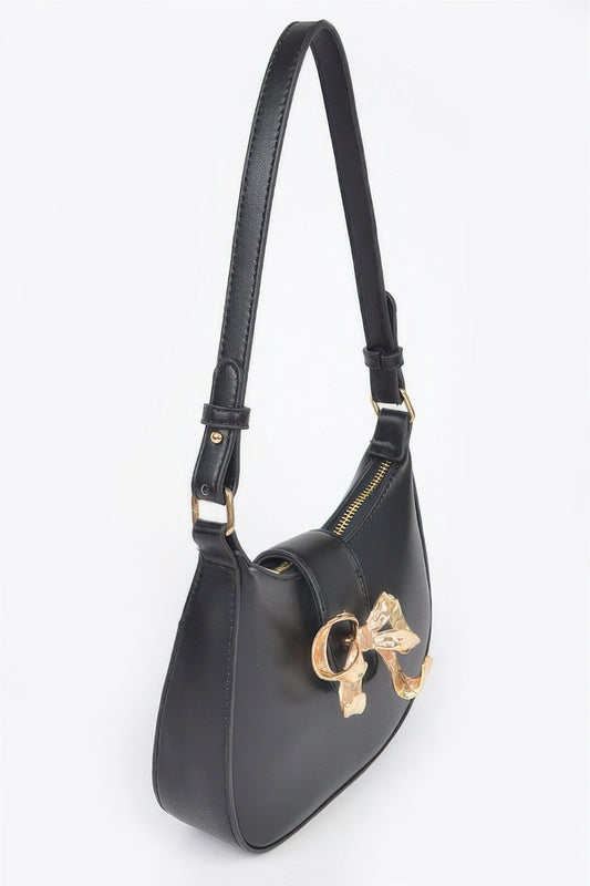 HANDBAG NOLITA Vegan Leather Small Hobo Metal Ribbon – BYMANYC ® New York-1