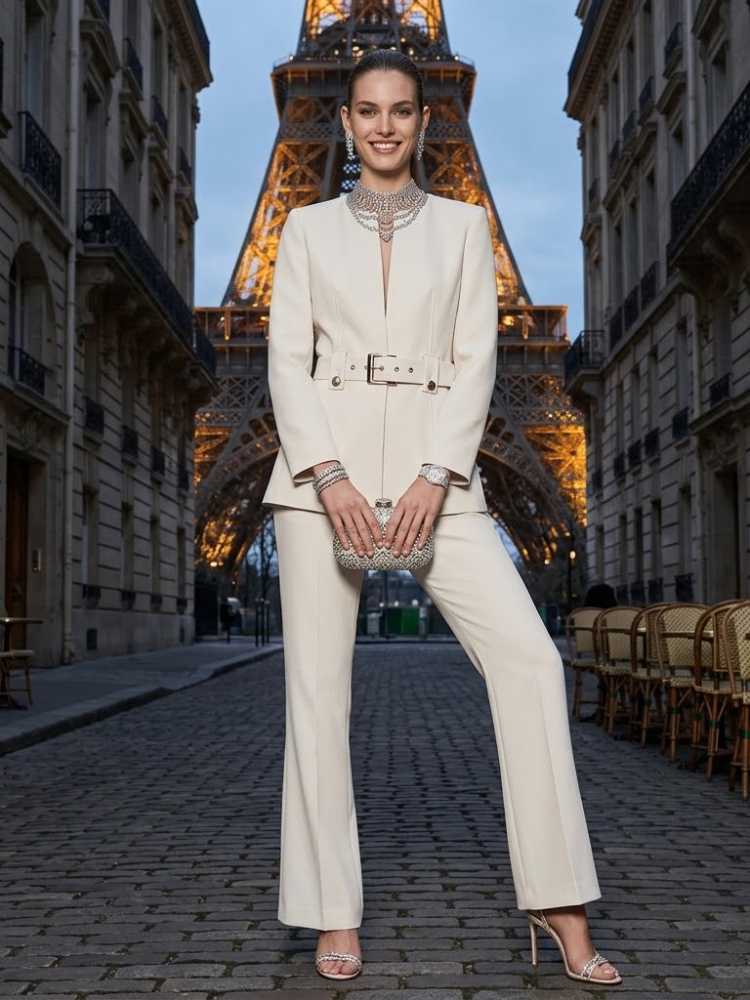 Jacket & Pants Set Women's AVENUE VICTOR HUGO New Collection PARIS LE MARAIS BYMANYC ® New York-2