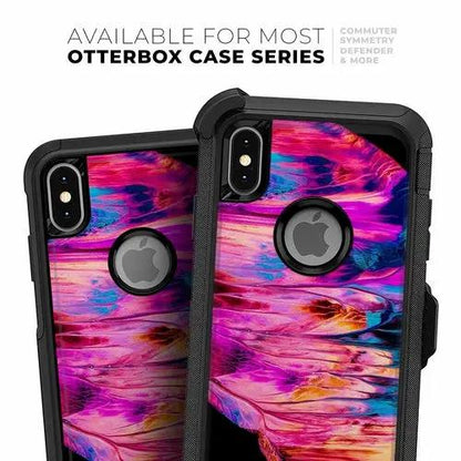 Liquid Abstract Paint V68 skin kit for iPhone OtterBox cases by PrimeCanada.Store; two vibrant colorful cases