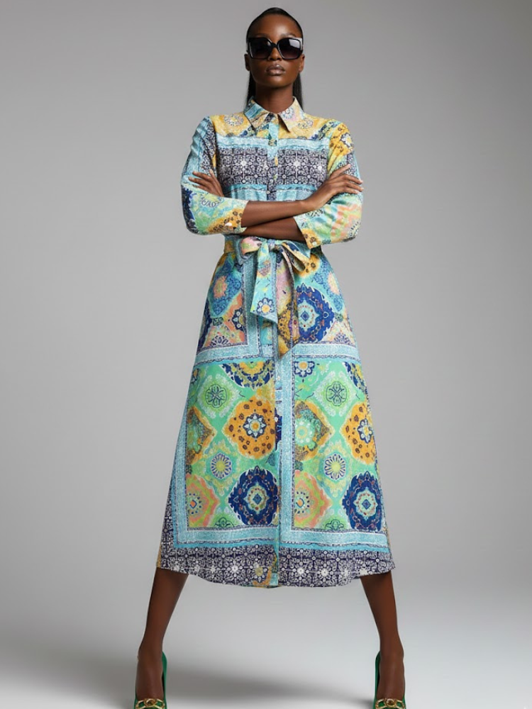 Long NOLITA Floral Print Dress Prêt-à-Porter BYMANYC ® New York-0